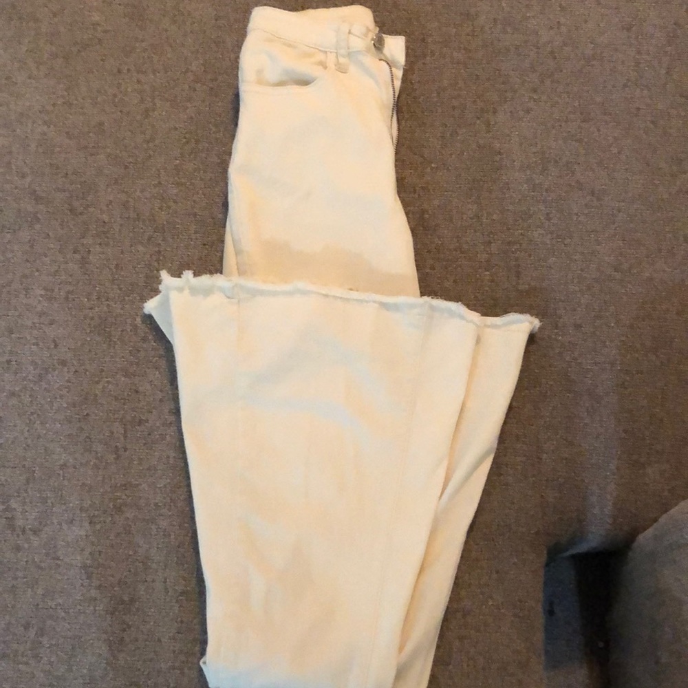 Wide flare altard state creme pants